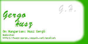 gergo husz business card
